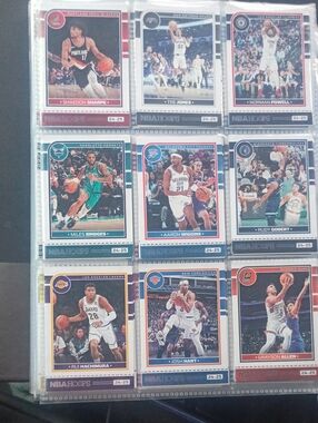 NBA Hoops Basketball Trading Card Binder Page - Multi Color